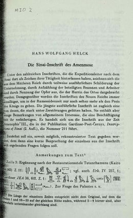Mitteilungen des Instituts für Orientforschung, vol. 1 (1953) to 15 (1969). Set of 53 articles, which are all those related to EGYPT. Mostly in XEROX.