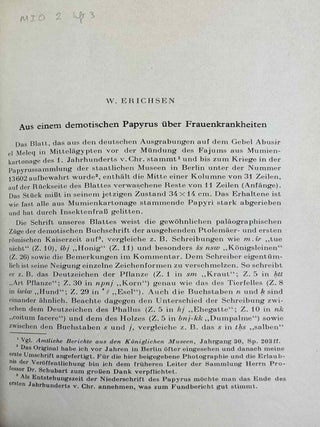 Mitteilungen des Instituts f&uuml;r Orientforschung, vol. 1 (1953) to 15 (1969). Set of 53 articles, which are all those related to EGYPT. Mostly in XEROX.