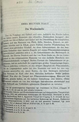 Mitteilungen des Instituts für Orientforschung, vol. 1 (1953) to 15 (1969). Set of 53 articles, which are all those related to EGYPT. Mostly in XEROX.