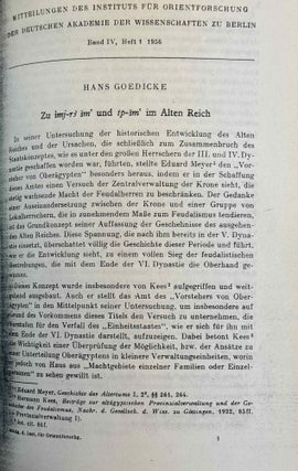 Mitteilungen des Instituts für Orientforschung, vol. 1 (1953) to 15 (1969). Set of 53 articles, which are all those related to EGYPT. Mostly in XEROX.