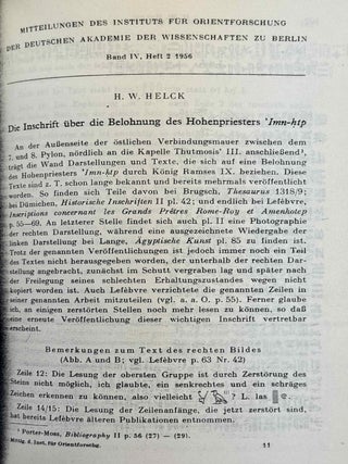 Mitteilungen des Instituts f&uuml;r Orientforschung, vol. 1 (1953) to 15 (1969). Set of 53 articles, which are all those related to EGYPT. Mostly in XEROX.