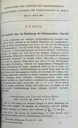 Mitteilungen des Instituts für Orientforschung, vol. 1 (1953) to 15 (1969). Set of 53 articles, which are all those related to EGYPT. Mostly in XEROX.