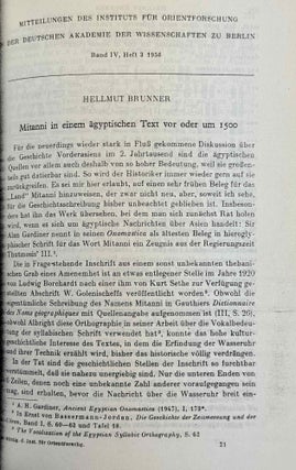 Mitteilungen des Instituts für Orientforschung, vol. 1 (1953) to 15 (1969). Set of 53 articles, which are all those related to EGYPT. Mostly in XEROX.