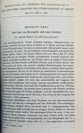 Mitteilungen des Instituts für Orientforschung, vol. 1 (1953) to 15 (1969). Set of 53 articles, which are all those related to EGYPT. Mostly in XEROX.