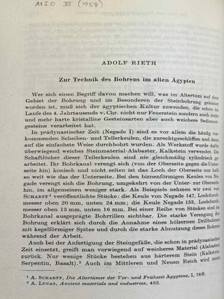 Mitteilungen des Instituts f&uuml;r Orientforschung, vol. 1 (1953) to 15 (1969). Set of 53 articles, which are all those related to EGYPT. Mostly in XEROX.