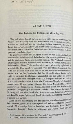 Mitteilungen des Instituts für Orientforschung, vol. 1 (1953) to 15 (1969). Set of 53 articles, which are all those related to EGYPT. Mostly in XEROX.