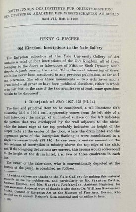 Mitteilungen des Instituts für Orientforschung, vol. 1 (1953) to 15 (1969). Set of 53 articles, which are all those related to EGYPT. Mostly in XEROX.