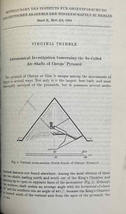 Mitteilungen des Instituts für Orientforschung, vol. 1 (1953) to 15 (1969). Set of 53 articles, which are all those related to EGYPT. Mostly in XEROX.