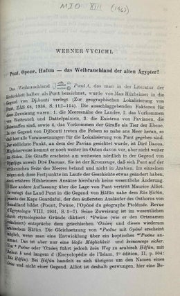Mitteilungen des Instituts für Orientforschung, vol. 1 (1953) to 15 (1969). Set of 53 articles, which are all those related to EGYPT. Mostly in XEROX.