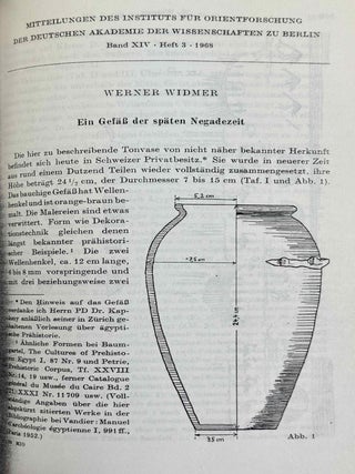Mitteilungen des Instituts f&uuml;r Orientforschung, vol. 1 (1953) to 15 (1969). Set of 53 articles, which are all those related to EGYPT. Mostly in XEROX.