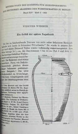 Mitteilungen des Instituts für Orientforschung, vol. 1 (1953) to 15 (1969). Set of 53 articles, which are all those related to EGYPT. Mostly in XEROX.