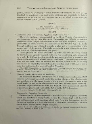 The Oriental Institute Archaeological Report on the near East (1934-1941)