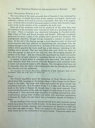 The Oriental Institute Archaeological Report on the near East (1934-1941)