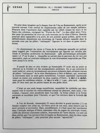 Le Ramesseum. Les piliers "Osiriaques". Tomes IX-1 & IX-2 (complete set)