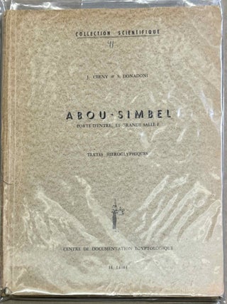 Item #M15063 Abou-Simbel. Porte d'entr&eacute;e et grande salle F. Textes hi&eacute;roglyphiques. CERNY...