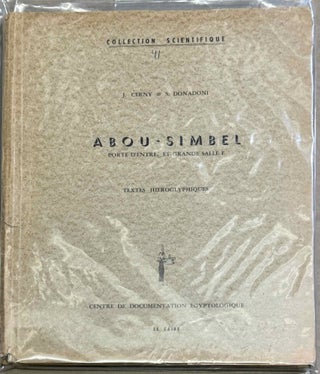 Item #M15063 Abou-Simbel. Porte d'entrée et grande salle F. Textes hiéroglyphiques. CERNY...