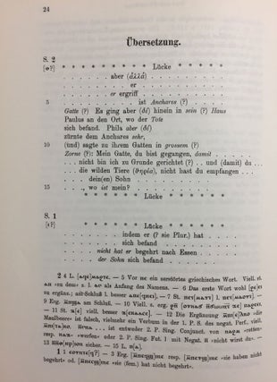 Acta Pauli aus der Heidelberger Koptischen Papyrushandschrift Nr. 1. Band I: Übersetzung, Untersuchungen und koptischer Text. Band II: Tafelband (complete set)[newline]M1526a-06.jpg