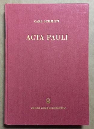 Item #M1526a Acta Pauli aus der Heidelberger Koptischen Papyrushandschrift Nr. 1. Band I:...