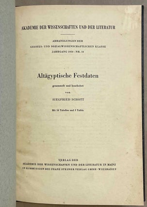 Altägyptische Festdaten