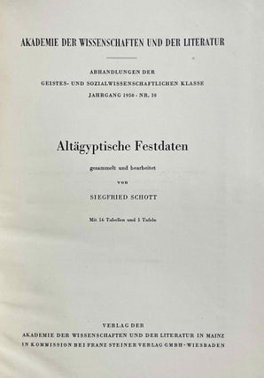 Altägyptische Festdaten