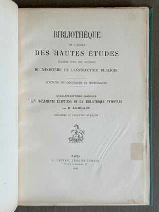 Les monuments &eacute;gyptiens de la Biblioth&egrave;que Nationale (cabinet des m&eacute;dailles et antiques)[newline]M1536a-03.jpeg