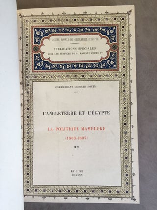 L'Angleterre et l'Egypte. Tome I: La politique mameluke (1801-1803). Tome II: La politique mameluke (1803-1807). Tome III: la campagne de 1807 (complete set)[newline]M1559a-18.jpg