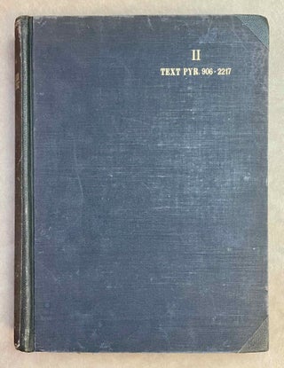 Die altägyptischen Pyramidentexte. JAMES HENRY BREASTED'S COPY. Nach den Papierabdrücken und Photographien des Berliner Museums. Neu herausgegeben und erläutert. Band I (Spruch 1-468). Band II (Spruch 469-714). Band III: Kritischer Apparat. Beschreibung der Inschriften. Konkordanz der Texte. Band IV: Epigraphic (Spruch 213-229) (complete set).