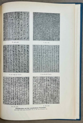Die altägyptischen Pyramidentexte. JAMES HENRY BREASTED'S COPY. Nach den Papierabdrücken und Photographien des Berliner Museums. Neu herausgegeben und erläutert. Band I (Spruch 1-468). Band II (Spruch 469-714). Band III: Kritischer Apparat. Beschreibung der Inschriften. Konkordanz der Texte. Band IV: Epigraphic (Spruch 213-229) (complete set).