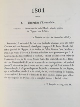 Mohamed Aly, Pacha du Caire (1805-1807). Correspondance des consuls de France en Egypte.[newline]M1561a-07.jpg