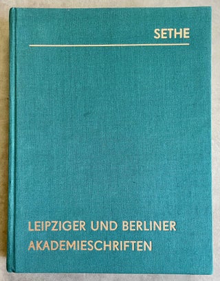 Item #M1566 Leipziger und Berliner Akademieschriften (1902-1934). SETHE Kurt[newline]M1566-00.jpeg