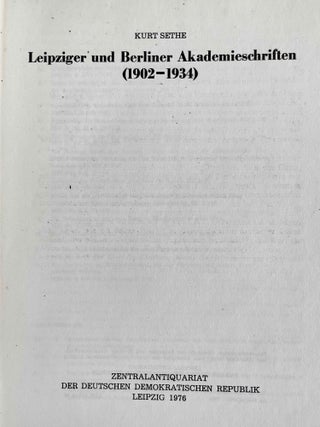 Leipziger und Berliner Akademieschriften (1902-1934)[newline]M1566-02.jpeg