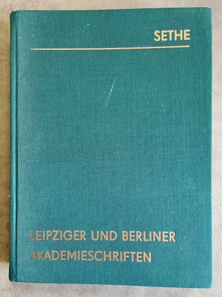 Item #M1566a Leipziger und Berliner Akademieschriften (1902-1934). SETHE Kurt[newline]M1566a-00.jpeg
