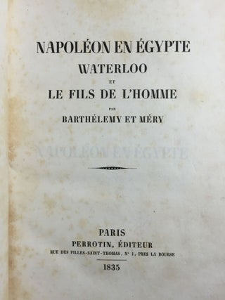 Napoléon en Egypte: poèmes en huit chants, followed by: Waterloo and by Le fils de l'homme[newline]M1569-01.jpg