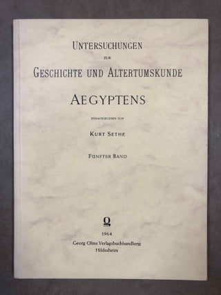 Item #M1570a Untersuchungen zur Geschichte und Altertumskunde Ägyptens (UGAÄ). Band V....[newline]M1570a.jpg