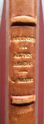 Item #M1572a Urkunden (I) des alten Reiches. Heft 1-2 (of 4). SETHE Kurt[newline]M1572a-00.jpg