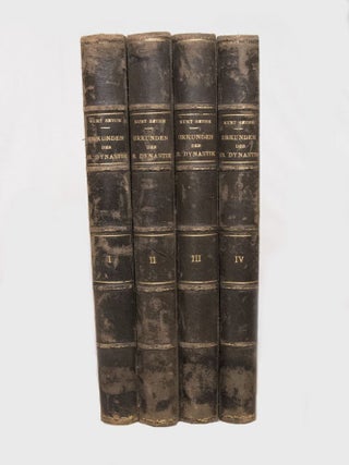 Item #M1574 Urkunden (IV) der 18. Dynastie. Historisch-biographische Urkunden. Band I. Fasc. 1-4....
