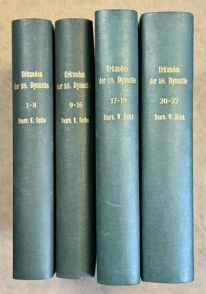 Item #M1574k Urkunden (IV) der 18. Dynastie. Historisch-biographische Urkunden. Band I: Fasc....