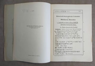 Urkunden (VII). Historisch-biographische Urkunden des mittleren Reiches I. Unter Mitwirkung von W. Erichsen.