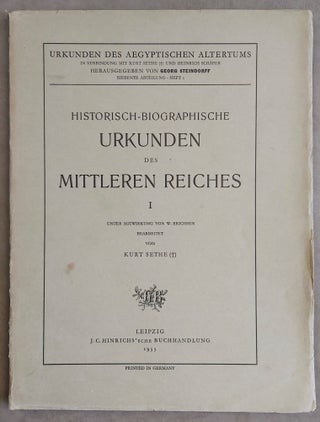 Item #M1583b Urkunden (VII). Historisch-biographische Urkunden des mittleren Reiches I. Unter...[newline]M1583b.jpg