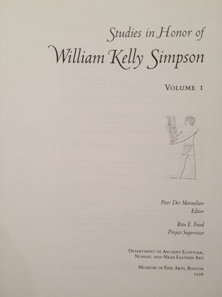 Festschrift William Kelly Simpson - Studies in honor of W.K. Simpson. Vol. I & II (complete set)[newline]M1595-03.jpg