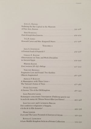 Festschrift William Kelly Simpson - Studies in honor of W.K. Simpson. Vol. I & II (complete set)[newline]M1595-06.jpg