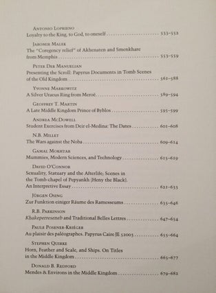 Festschrift William Kelly Simpson - Studies in honor of W.K. Simpson. Vol. I & II (complete set)