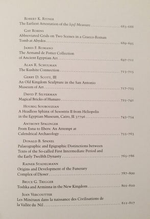 Festschrift William Kelly Simpson - Studies in honor of W.K. Simpson. Vol. I & II (complete set)