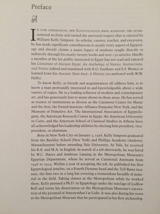 Festschrift William Kelly Simpson - Studies in honor of W.K. Simpson. Vol. I & II (complete set)