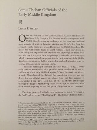 Festschrift William Kelly Simpson - Studies in honor of W.K. Simpson. Vol. I & II (complete set)