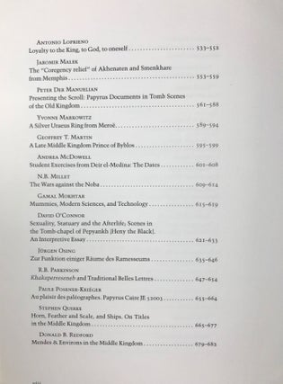 Festschrift William Kelly Simpson - Studies in honor of W.K. Simpson. Vol. I & II (complete set)[newline]M1595d-08.jpg