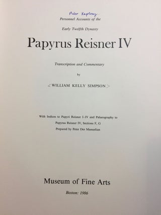 Papyrus Reisner IV: Personal accounts of the early XIIth dynasty[newline]M1600h-02.jpg