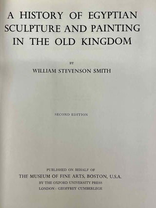 Item #M1601d A History of Egyptian Sculpture and Painting in the Old Kingdom. SMITH William...[newline]M1601d-00.jpeg