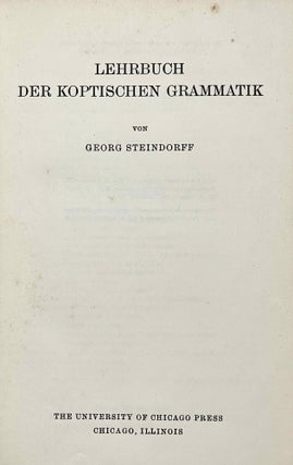 Lehrbuch der koptischen Grammatik[newline]M1620-01.jpeg