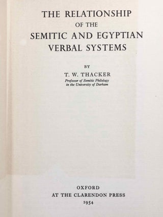 The relationship of the semitic and Egyptian verbal systems[newline]M1636-03.jpg